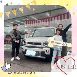 ソフトベージュのハスラー納車しました☆彡