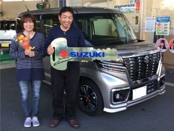 乗換もスペーシア！大人気スペーシアカスタムのご納車です！