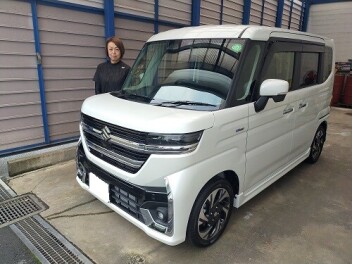 新車スペーシアカスタム納車しました。
