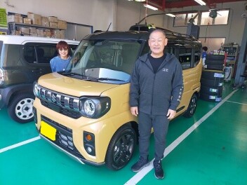 新車スペーシアギア納車しました。