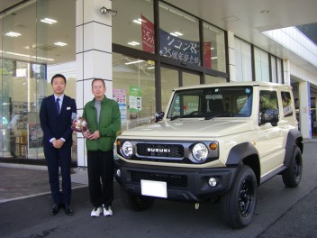 迫力の存在感！！ジムニーシエラの納車です。