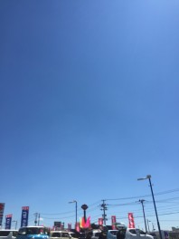 雲一つない青空！