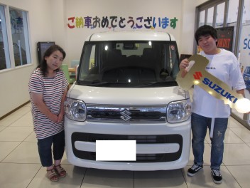 Ｓ様、スペーシアご納車おめでとうございます！