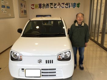 ホワイトのアルト納車いたしました！！