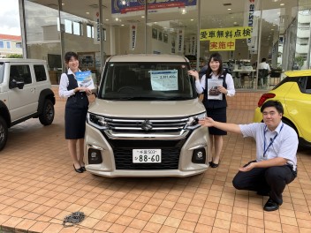 試乗車ソリオ新色きました！！