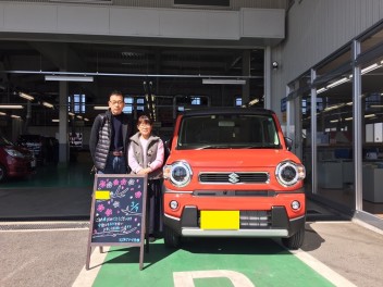 新型ハスラー！！ご納車させて頂きました＼(^o^)／