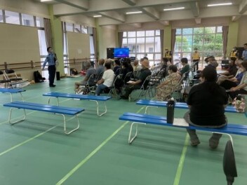 牛深総合体育館で高齢者安全運転講習会が開催されました