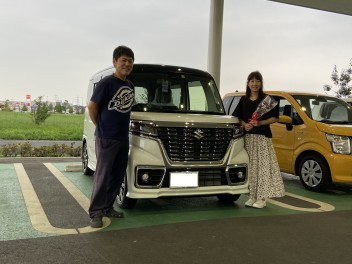 スペーシアカスタムご納車おめでとうございます。