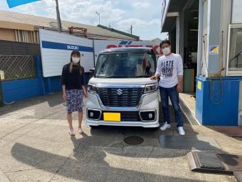 スペーシアカスタム ＨＹＢＲＩＤ ＸＳ☆御納車☆致しました♪♪♪