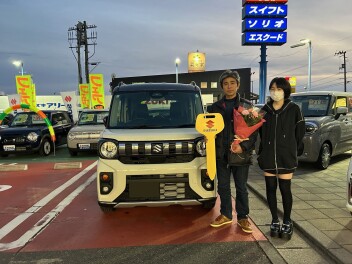 Y様にスペーシアギアをご納車させて頂きました