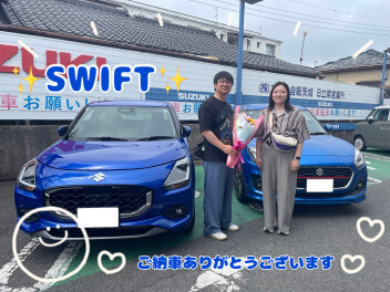 スイフトがご納車になりました。