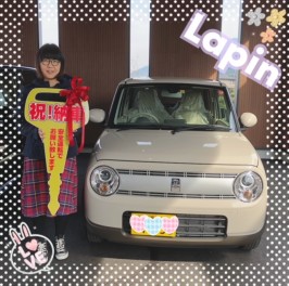 山﨑様のラパン、納車いたしました！