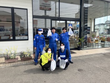 社外清掃しました