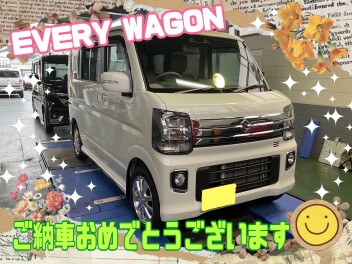 M様、エブリイワゴンご納車おめでとうございます＾＾