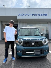 ハスラー　ハイブリッドX デニムブルーメタリック　ガンメタ２トーン　ご納車させていただきました！