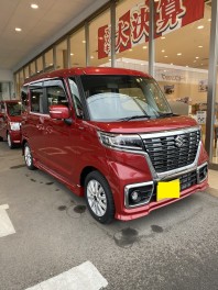 スペーシアカスタム　レッドカラーの納車です！