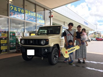 ジムニーご納車おめでとうございます♪