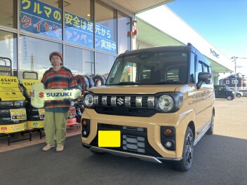 新型スペーシアギア、ご納車おめでとうございます♪