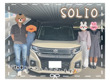 ソリオご納車です！(*'▽')