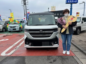 S様にスペーシアカスタムをご納車させて頂きました