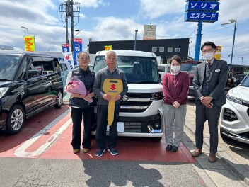 Y様にスペーシアカスタムをご納車させて頂きました
