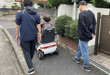 セニアカーを活用した防災訓練
