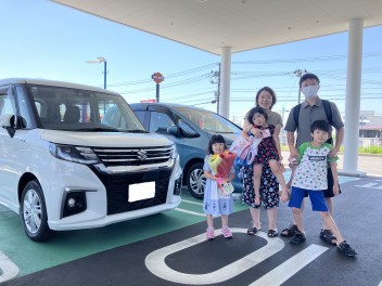 E様新車ソリオご納車になります！