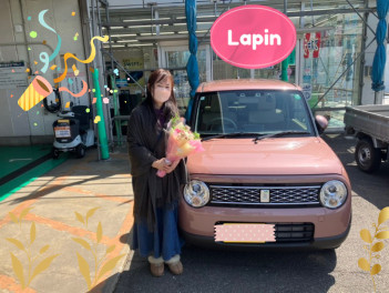 A様、ラパンご納車おめでとうございます！