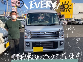 お仕事も日常使いもバッチリ！エブリィワゴンご納車致しました★