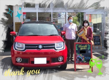 Ｋ様、中古車イグニスご納車おめでとうございます！