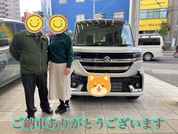 スペーシアカスタム納車させて頂きました