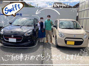 M様、スイフトのご納車おめでとうございます☆