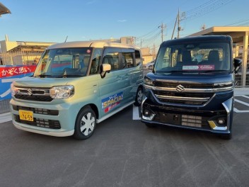 新型スペーシア＆スペーシアカスタム展示!!