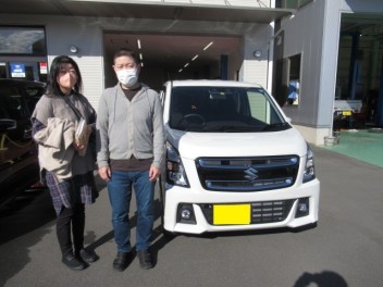 ワゴンＲスティングレー　納車式です！