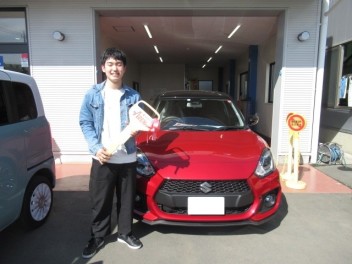 スイフトスポ－ツ納車です。