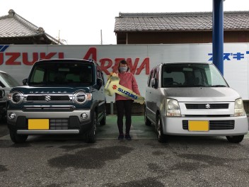 Ｉ様、ハスラーのご納車おめでとうございます。