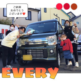 新車エブリワゴン ！！笑顔の御納車式♫