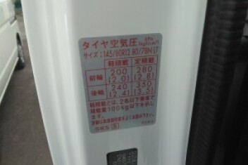 適正な空気圧を