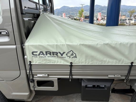 スズキSUPER　CARRYトラック　スロープ式平シート キャリイ スロープ式平シート(スーパーキャリィ用/グリーン)「スズキ