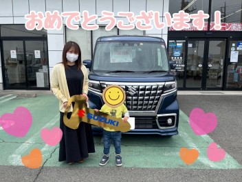 T様、スペーシアカスタムのご納車おめでとうございます！