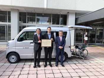 【祝】市に車両を寄贈しました！