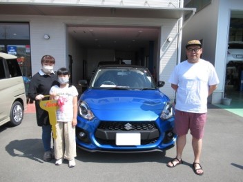 スイフトスポ－ツ納車です。