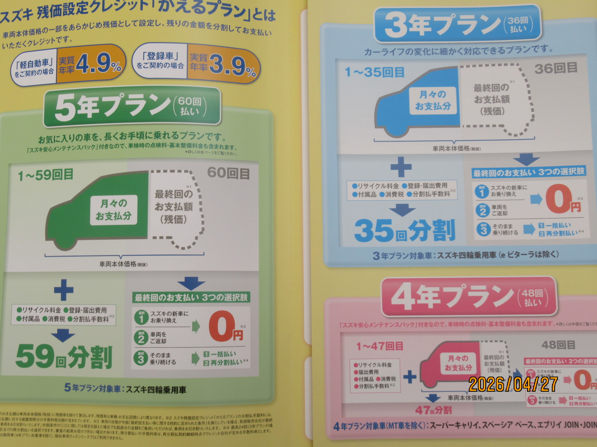 残価設定クレジット｜その他｜お店ブログ｜株式会社スズキ自販三重