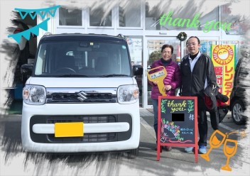 Ｋ様、新車スペーシアご納車おめでとうございます！