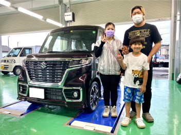 スペーシアカスタムの納車です。