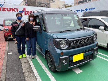 中古車スペーシアギア納車しました！