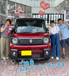 B 様スペーシアギアご納車おめでとうございます♡