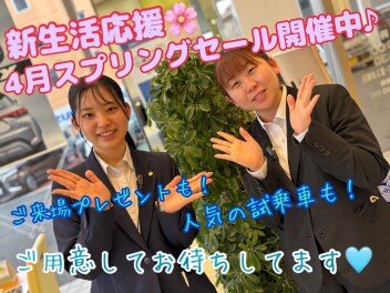 アリーナ高崎大類店で新生活応援❀４月スプリングセール開催中♪下取りアップキャンペーンも実施しています！！人気車種の試乗車もご用意しております！ご来店をお待ちしております♪
