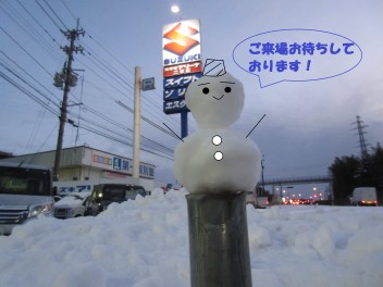 雪降ってます！