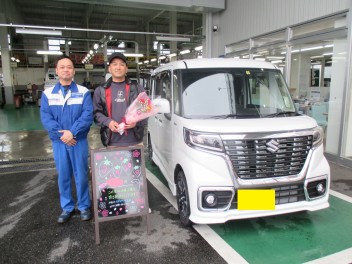 スペーシアカスタムご納車させて頂きました(*^_^*)